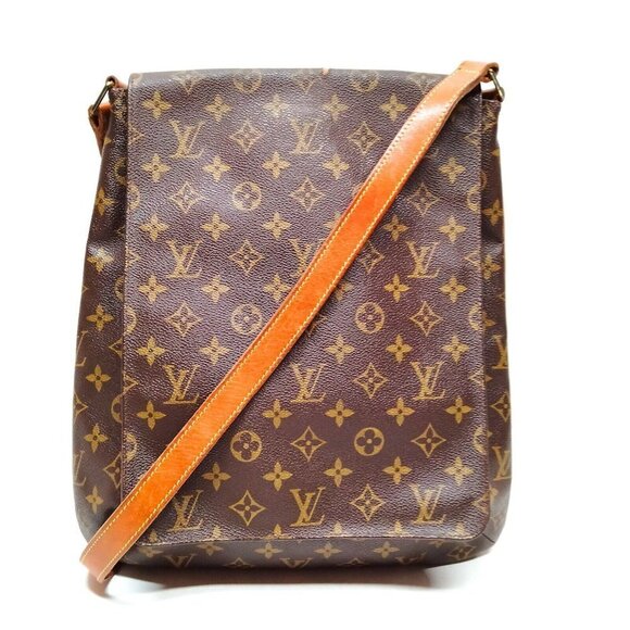 100% Authentic Louis Vuitton Musette Brown Monogram Crossbody Bag - Picture 1 of 9
